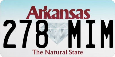 AR license plate 278MIM
