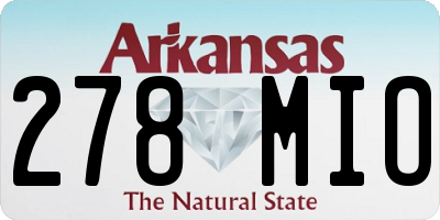 AR license plate 278MIO