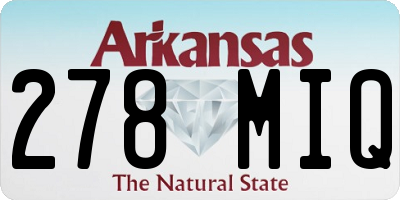 AR license plate 278MIQ