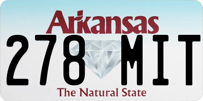 AR license plate 278MIT