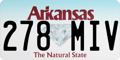 AR license plate 278MIV