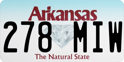 AR license plate 278MIW