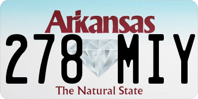 AR license plate 278MIY