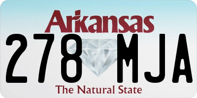 AR license plate 278MJA