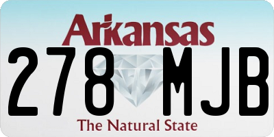 AR license plate 278MJB