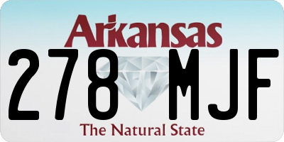 AR license plate 278MJF