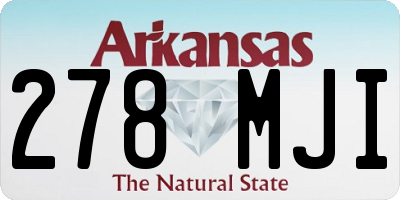 AR license plate 278MJI