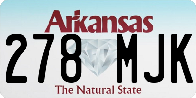 AR license plate 278MJK