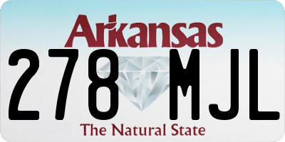 AR license plate 278MJL