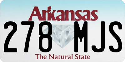 AR license plate 278MJS