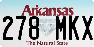 AR license plate 278MKX