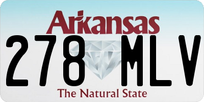 AR license plate 278MLV