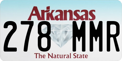 AR license plate 278MMR