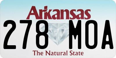 AR license plate 278MOA
