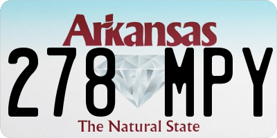 AR license plate 278MPY