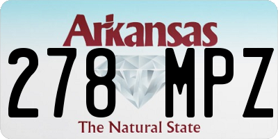 AR license plate 278MPZ