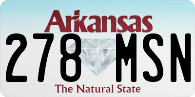 AR license plate 278MSN
