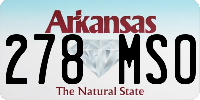 AR license plate 278MSO