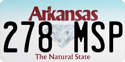 AR license plate 278MSP