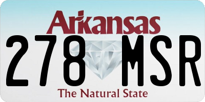 AR license plate 278MSR
