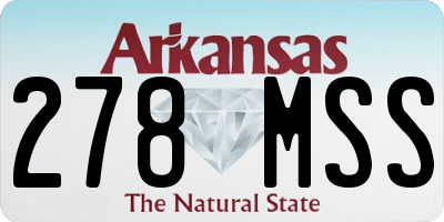AR license plate 278MSS