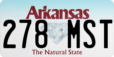 AR license plate 278MST