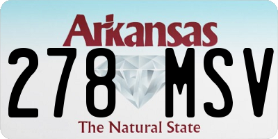 AR license plate 278MSV
