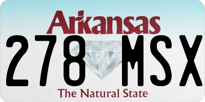 AR license plate 278MSX