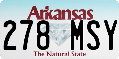 AR license plate 278MSY