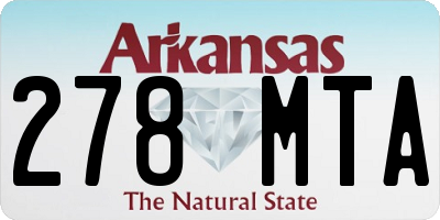 AR license plate 278MTA