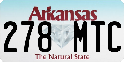 AR license plate 278MTC