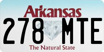 AR license plate 278MTE