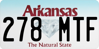 AR license plate 278MTF