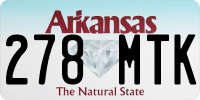 AR license plate 278MTK