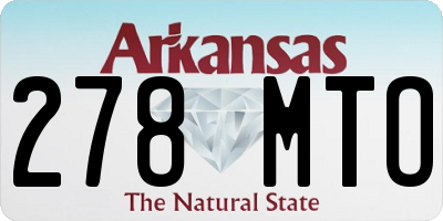 AR license plate 278MTO
