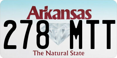 AR license plate 278MTT