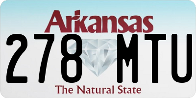 AR license plate 278MTU