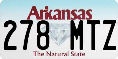 AR license plate 278MTZ