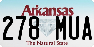 AR license plate 278MUA
