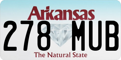 AR license plate 278MUB