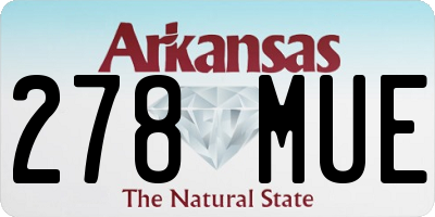 AR license plate 278MUE