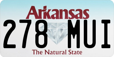 AR license plate 278MUI