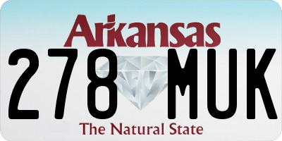 AR license plate 278MUK