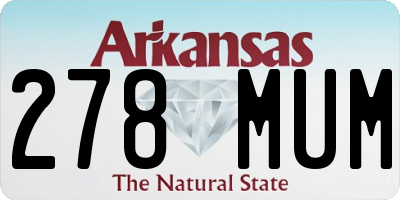AR license plate 278MUM