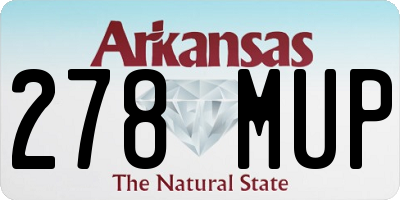 AR license plate 278MUP
