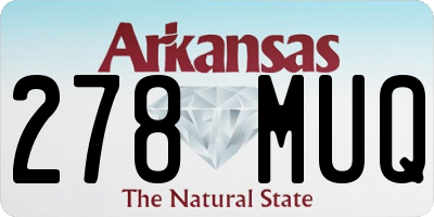 AR license plate 278MUQ
