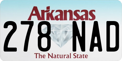 AR license plate 278NAD