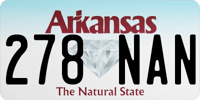 AR license plate 278NAN