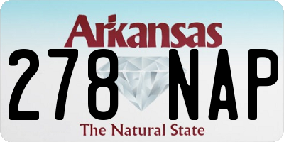 AR license plate 278NAP