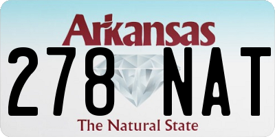 AR license plate 278NAT